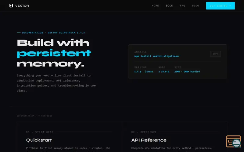 Screenshot of Vektor