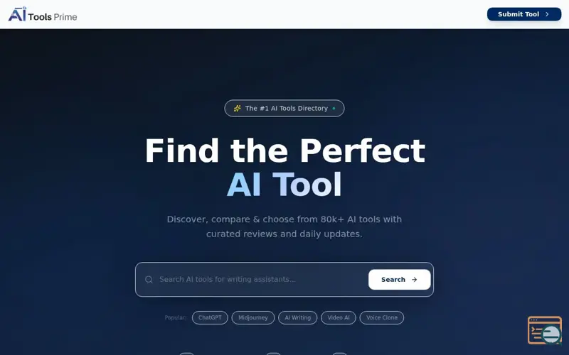 Screenshot of AI Tools Prime