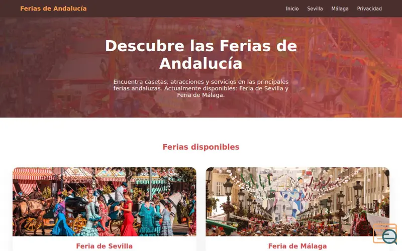 Screenshot of Feria de Sevilla APP