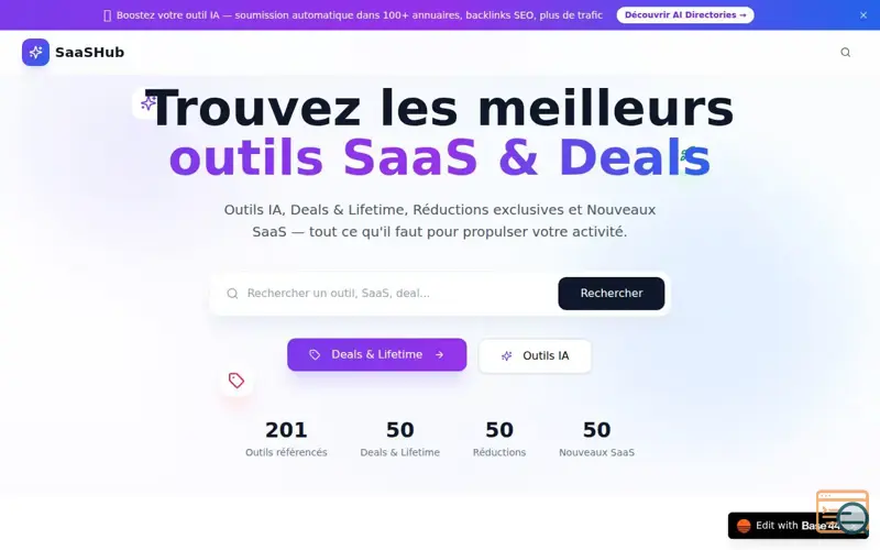 Screenshot of SaaSHub