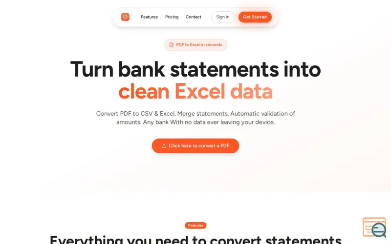 Screenshot of BankConvert