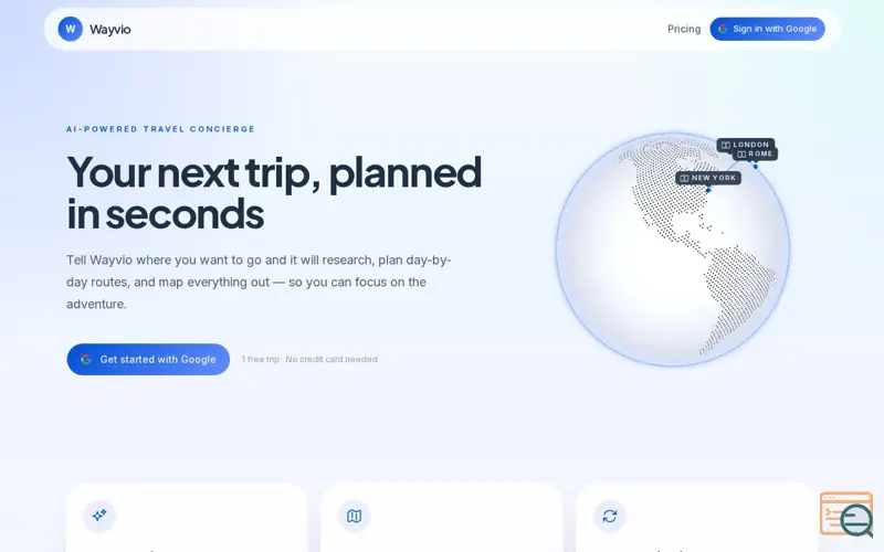 Screenshot of Wayvio