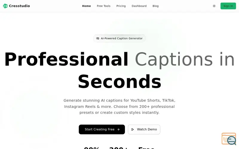 Screenshot of Cresstudio