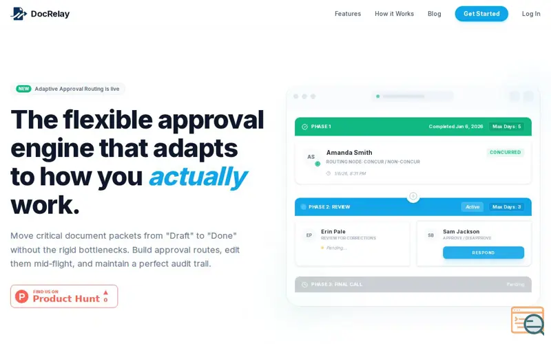 Screenshot of DocRelay