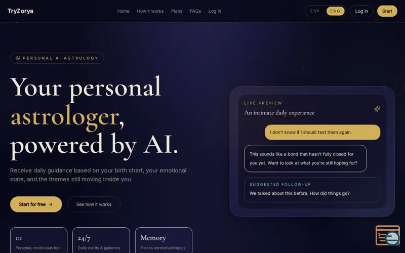 Screenshot of TryZorya