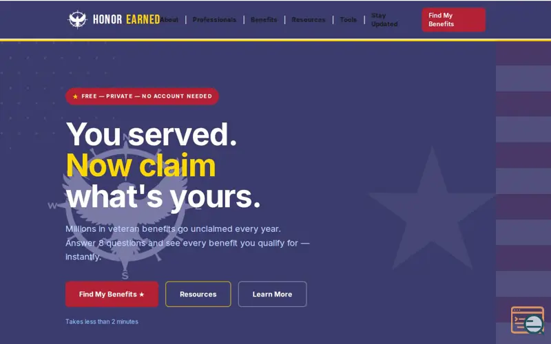 Screenshot of HonorEarned
