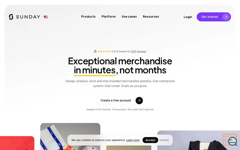 Screenshot of Sunday