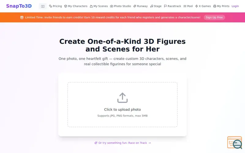 Screenshot of SnapTo3D