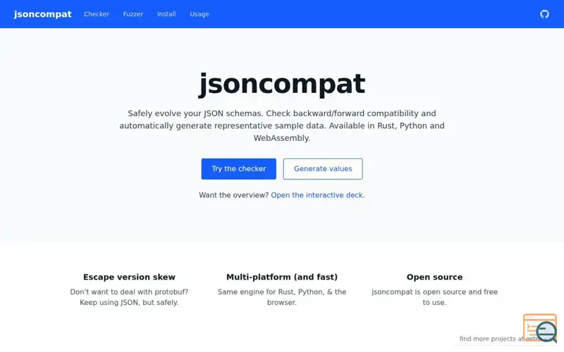 Screenshot of jsoncompat
