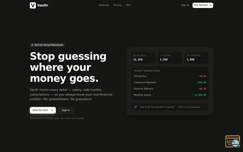 Screenshot of Vaultr