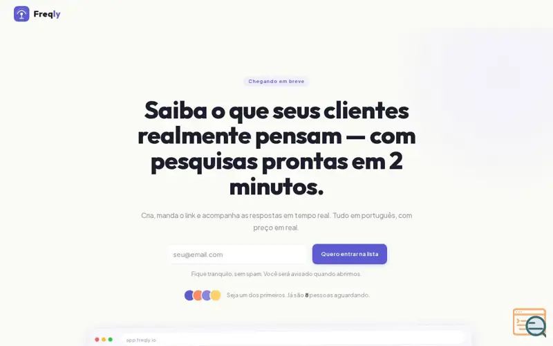 Screenshot of Freqly