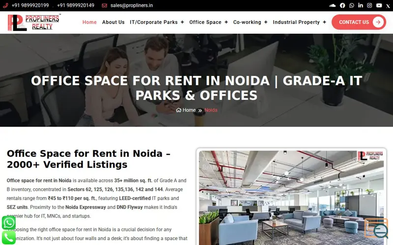 Screenshot of Grade-A IT Parks & Offices