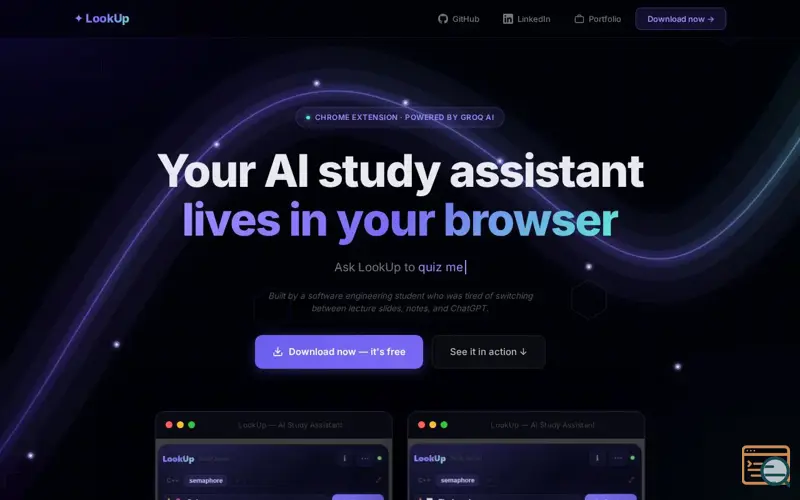 Screenshot of LookUp — Study Sensei