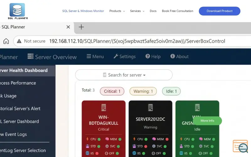 Screenshot of SQL Planner 