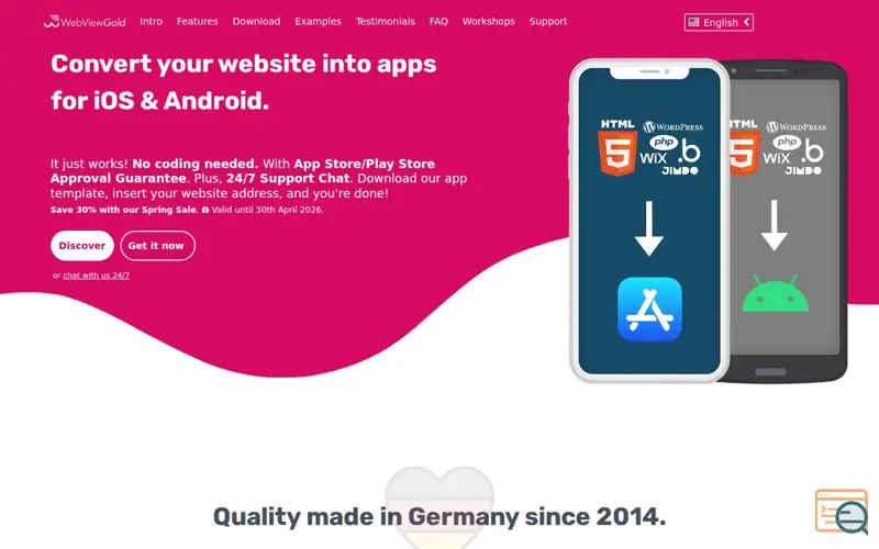 Screenshot of WebViewGold