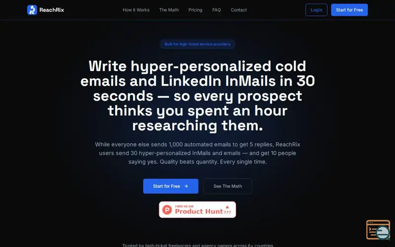 Screenshot of ReachRix