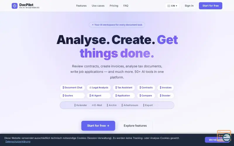 Screenshot of DocPilot