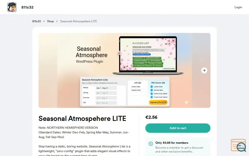 Screenshot of Seasonal Atmospehere LITE