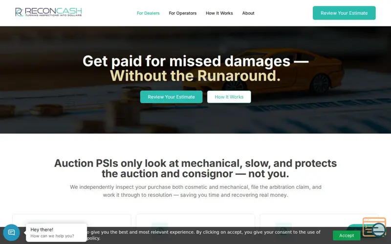 Screenshot of ReconCash