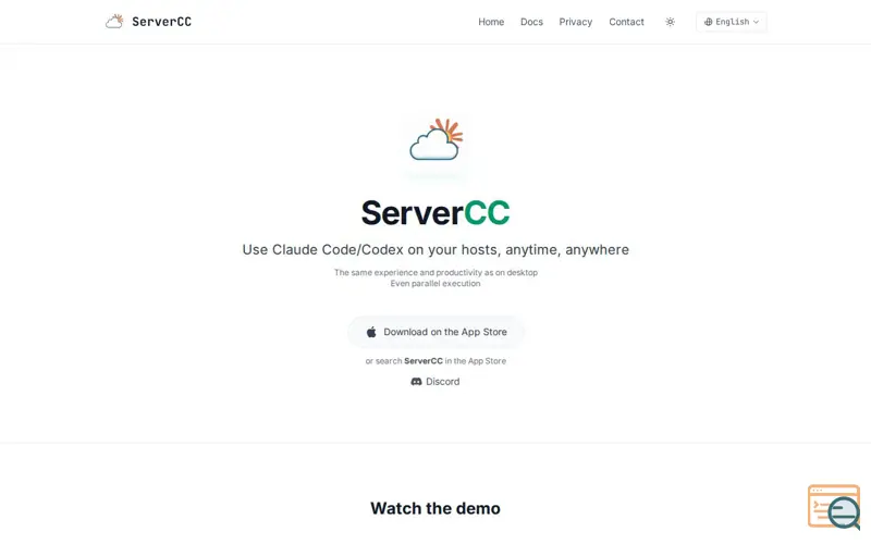 Screenshot of ServerCC