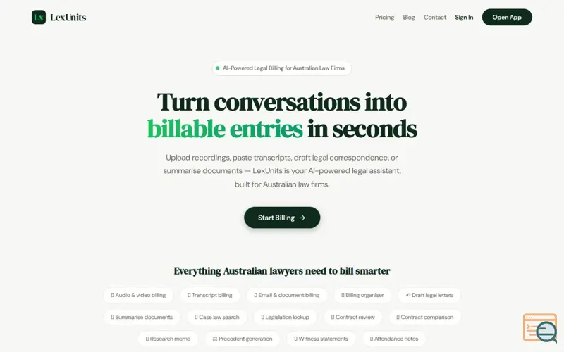 Screenshot of LexUnits