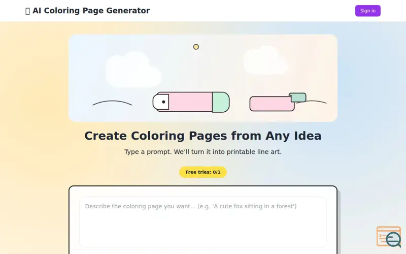 Screenshot of ColoringPage.live