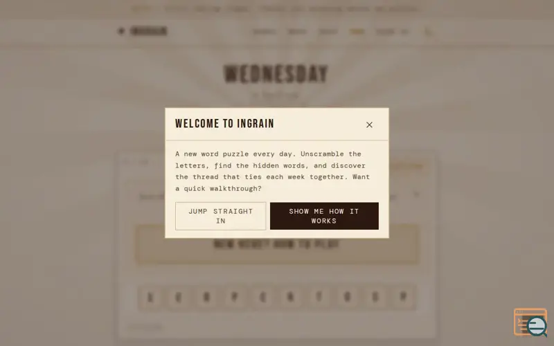 Screenshot of INGRAIN