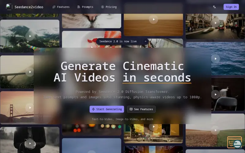 Screenshot of Seedance2video