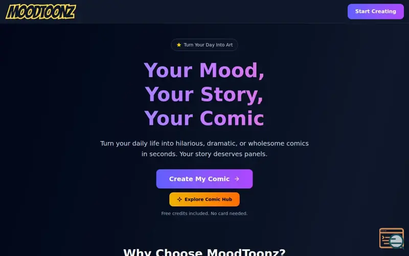 Screenshot of MoodToonz