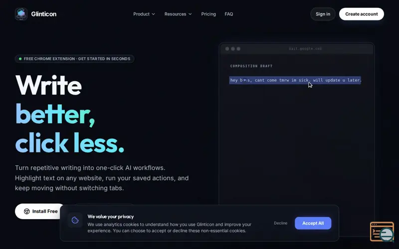 Screenshot of Glinticon