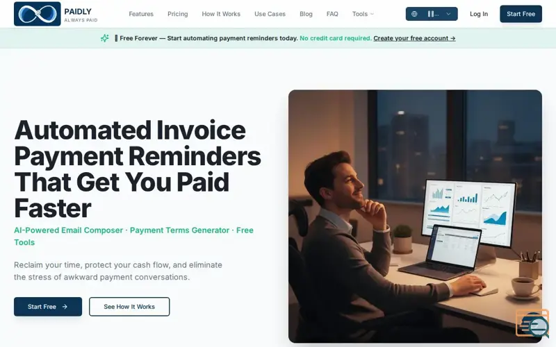 Screenshot of Paidly