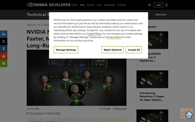 Screenshot of Nemotron 3 Ultra by NVIDIA