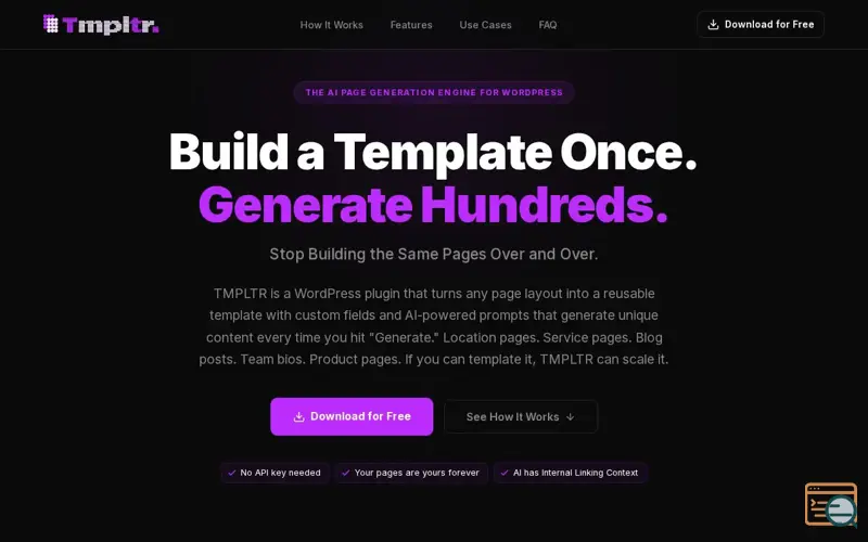 Screenshot of Tmpltr