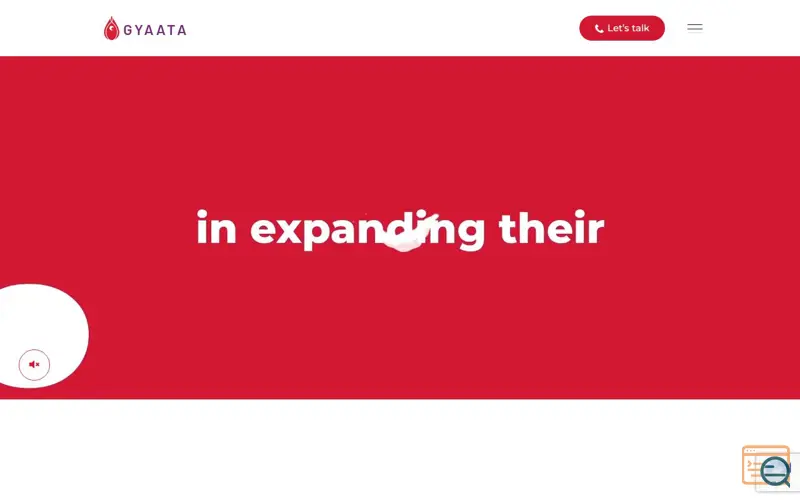 Screenshot of Gyaata Solutions 