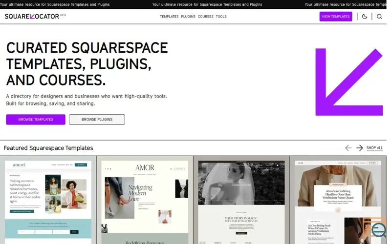 Screenshot of SquareLocator