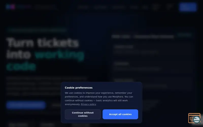 Screenshot of Morphora — From issue to implementation