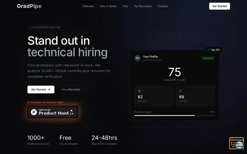 Screenshot of GradPipe Delta