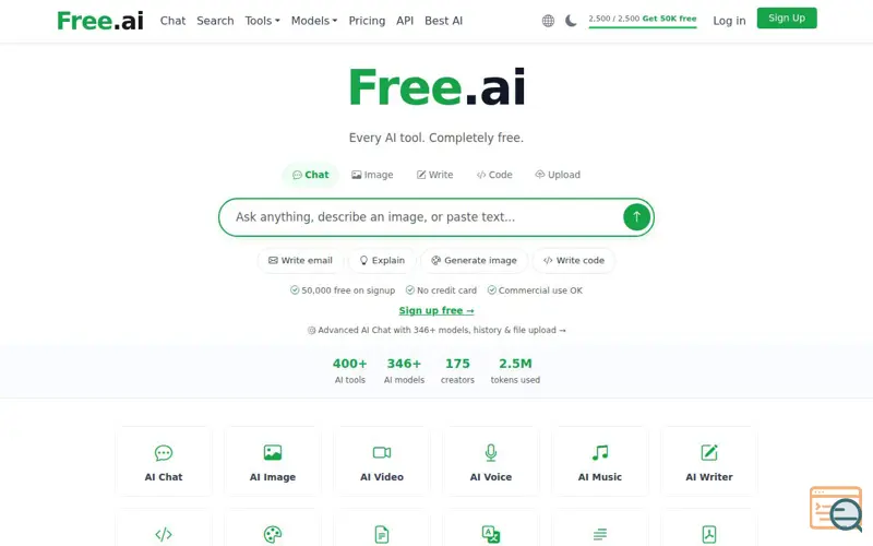 Screenshot of Free.ai