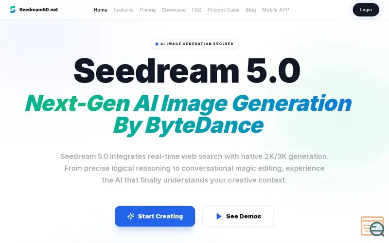 Screenshot of Seedream 5.0