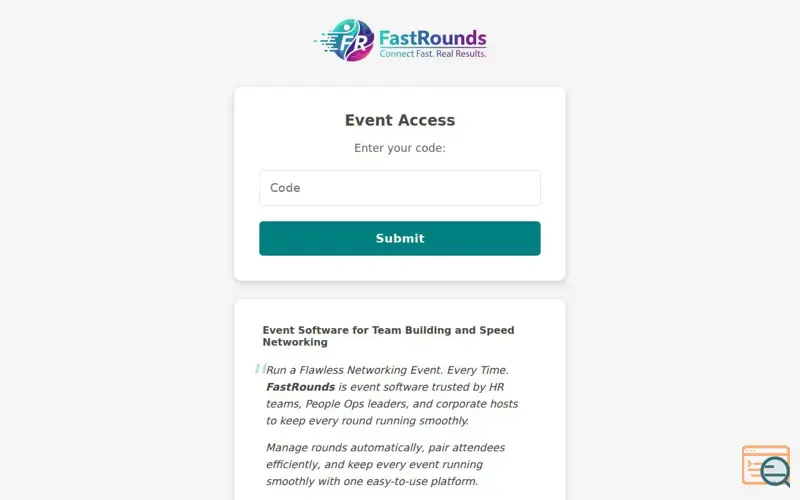 Screenshot of FastRounds — Speed Networking App