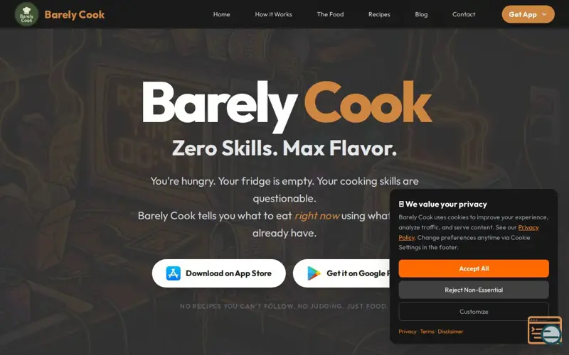 Screenshot of Barely Cook