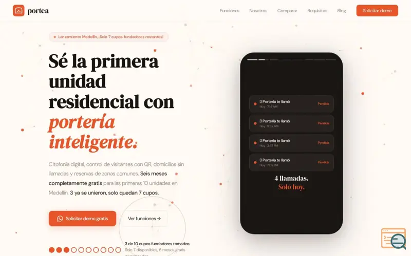 Screenshot of Portea