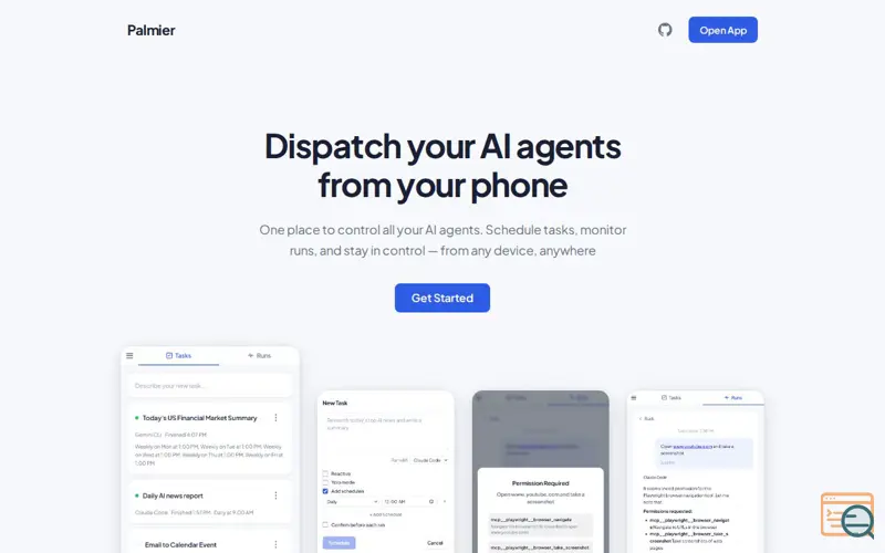 Screenshot of Palmier