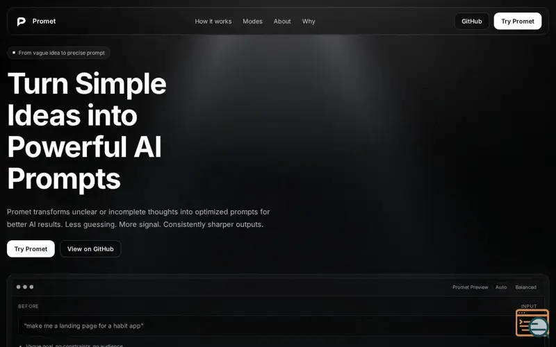 Screenshot of Promet