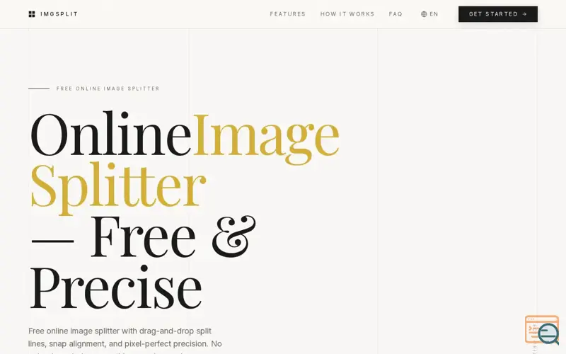 Screenshot of ImgSplit