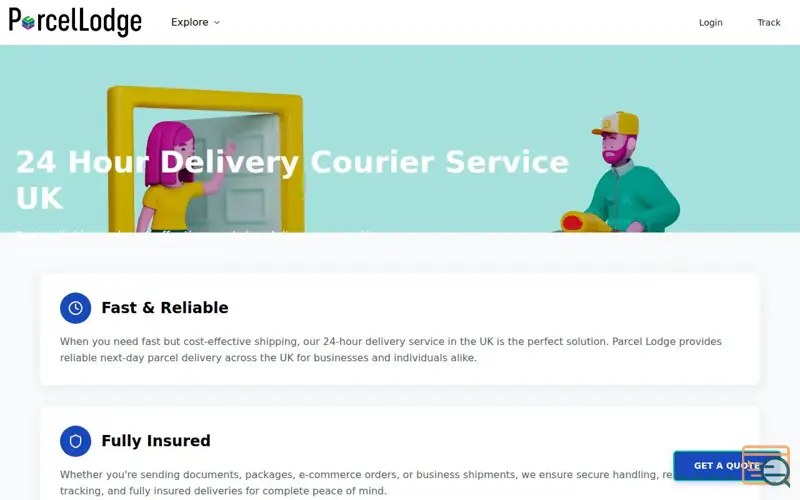 Screenshot of Parcellodge