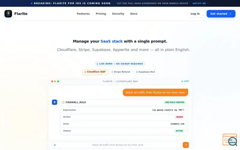 Screenshot of Flarite