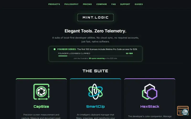 Screenshot of Mint Logic Pro Suite