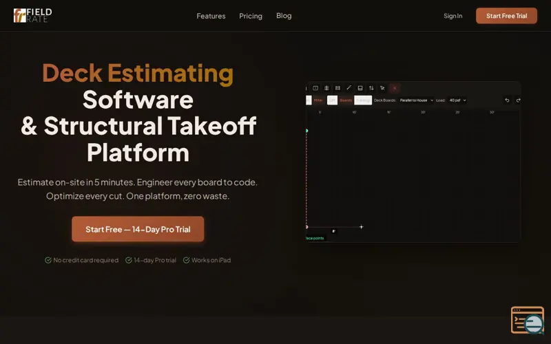 Screenshot of FieldRate