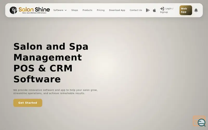 Screenshot of Salon Shine